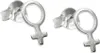 Paar kleine Ohrstecker 9x5mm Symbol Weiblichkeit 925 Silber Produktbild-Vorschau 1