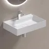 doporro Lavabo Suspendu avec Bonde Vasque à Poser Blanc Mat Voir les images du produit 1