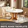 Runder Ausziehbarer Tisch Küchentisch 90-120 cm, 4-8 Produktbild-Vorschau 7