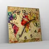 Wanduhr - Quadrat - Glasuhr - Karte Welt modern - 30x30cm - Produktbild-Vorschau 4