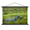 MuchoWow® Textilposter Pferde - Vogel - Gras 150x100 cm mit Produktbild-Vorschau 1