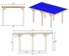 Tettoia posto auto coperto in legno 3.04x5.12 m - 15.56 m2 Anteprima dell’immagine prodotto 4