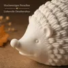 LED Porzellan Igel Groß Warmweiß 6H Timer Herbstdeko Edle Produktbild-Vorschau 4