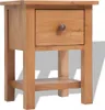 vidaXL Nachttische 2 Stk. 36x30x47 cm Massivholz Eiche Produktbild-Vorschau 1