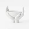 Dekoschale mit handförmigem Stand in weiß, 3D Druck, 13cm Produktbild-Vorschau 1