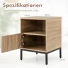 COSTWAY Set van 2 nachtkastjes van polyrotan, nachtkastjes Productafbeelding-voorbeeld 3