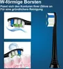 Close-up images of a toothbrush head with bristles and water, alongside a larger image of a toothbrush handle. Voir les images du produit