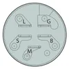 A diagram of a key switch with different positions labeled L, G, S, B, and M. Anteprima dell’immagine prodotto