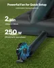 A fan inflating an inflatable screen on grass. Anteprima dell’immagine prodotto