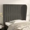 vidaXL Kopfteil mit Ohren Dunkelgrau 103x23x118/128 cm Samt Produktbild-Vorschau 2