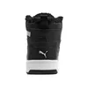 The back view of a black Puma sneaker boot with white sole and Puma logo. Produktbild-Vorschau