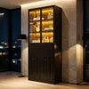 Merax Vitrine 2er mit LED-Beleuchtung per App, Produktbild-Vorschau 3