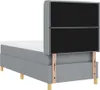 Boxspringbett mit Matratze Hellgrau 90 x 190 cm Stoff Produktbild-Vorschau 9