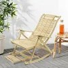 FATIVO Fauteuil à Bascule Pliant, Rocking Chair Bambou Voir les images du produit 7