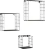 MARRAKESCH 3er Set Wandregal aus Metall Schwarz Sidney Produktbild-Vorschau 3