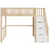 Hochbett,Kinderbett(natur)Holzbett,mit Produktbild-Vorschau 7