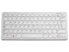 A white Raspberry Pi keyboard is shown from a top-down perspective on a white background. Produktbild-Vorschau
