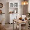 Küchenbuffet mit Glasteil Weiß Blanca Produktbild-Vorschau 1
