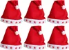 6 x Weihnachtsmütze mit blinkenden Sternen Nikolausmütze Produktbild-Vorschau 2