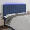 LED Kopfteil Blau 160x5x118/128 cm Stoff , Kopfteile Design Produktbild-Vorschau 1