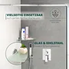 Skleněná rohová polička Bremermann LUCENTE z nerezové Náhled obrázku produktu 3