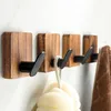 Handtuchhalter Ohne Bohren - Holz Haken Selbstklebend 4 Produktbild-Vorschau 1
