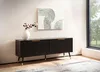 FineBuy nízká skříňka, černá s dekorem dubu, 150 x 60 x 39 Náhled obrázku produktu 4