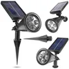 Záhradný LED solárny reflektor 2W studený IP44 súmrakový Náhľad obrázku produktu 1