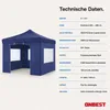 ONBEST Pavillon 3x3 | Wasserdicht | faltbar | Blau | mit Produktbild-Vorschau 3