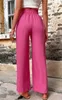 ASKSA Damen Hose Hohe Taille Weitem Bein Einfarbig Produktbild-Vorschau 4
