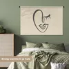 MuchoWow® Wandteppich Wandbehang Frau - Lippen - Abstrakt Produktbild-Vorschau 4