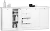 Credenza Landwood 52 colore bianco 4 ante e 4 cassetti Anteprima dell’immagine prodotto 4