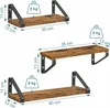 Relaxdays Wandregal, 3er Set, 3 Größen: 30, 35, 40 cm Produktbild-Vorschau 4