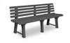 Bank 3 Sitzer aus Kunststoff, anthrazit, 148 cm breit, Produktbild-Vorschau 3