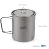 tasse de camping en titane ultralégère de 750 ml - Tasse Voir les images du produit 5