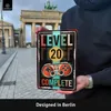 Blechschild 20 Schild Geburtstag - LEVEL 20 COMPLETE - Deko Produktbild-Vorschau 7