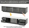 OKWISH Meuble TV 160 cm avec Rangement Tiroirs Voir les images du produit 4