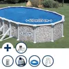 Stahlwandpool Set (6-teilig) hoch oval 610 x 375 x 120 cm, Produktbild-Vorschau 1