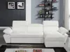 Eckschlafsofa aus Leder JONOVA - Weiß - Eckschlafsofa Produktbild-Vorschau 9