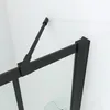 Badewannenaufsatz schwarz faltbar Badewannenfaltwand Glas Produktbild-Vorschau 6