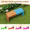 Banc de jardin COSTWAY sans dossier, banc en bois résistant Voir les images du produit 6