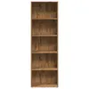 A tall, narrow bookshelf with five shelves, made of wood-look material. Náhľad obrázku produktu
