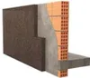 A cross-section diagram of a wall construction showing different layers of insulation and brickwork. Anteprima dell’immagine prodotto