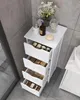 VASAGLE koupelnová skříňka se 4 zásuvkami, bílá 30×30×82 cm Náhled obrázku produktu 4