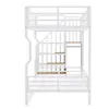 Merax Etagenbett Eisenbett 90x200cm mit LED und Treppe Produktbild-Vorschau 4