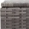 Cassetta da giardino in poly rattan 100x50x50 cm grigio Anteprima dell’immagine prodotto 6