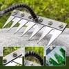set di 2 rastrelli per erbacce a 5 denti, zappa da giardino Anteprima dell’immagine prodotto 8