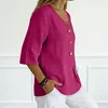 ASKSA - Chemisier en mousseline pour femme, manches 3/4, Voir les images du produit 3