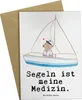 Mr. & Mrs. Panda Grußkarte Bär Segeln - Weiß - Geschenk, Produktbild-Vorschau 1