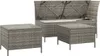 vidaXL Set di 3 pezzi da giardino con cuscini in polirattan Anteprima dell’immagine prodotto 4